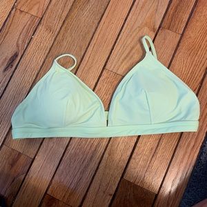J. Crew light green v-neck bikini top